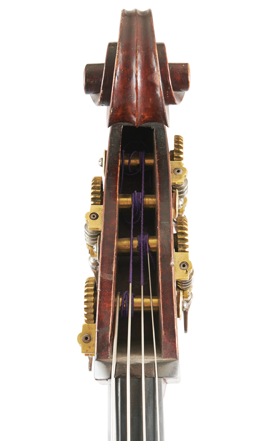 Mirecourt Double Bass Front Scroll